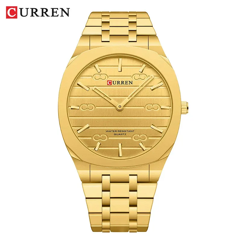Curren Ultra Slim Gold Dial Gold-tone Men's Watch | 8444